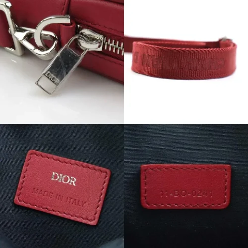 Dior Vintage Pre-owned Leather dior-bags Red Dames