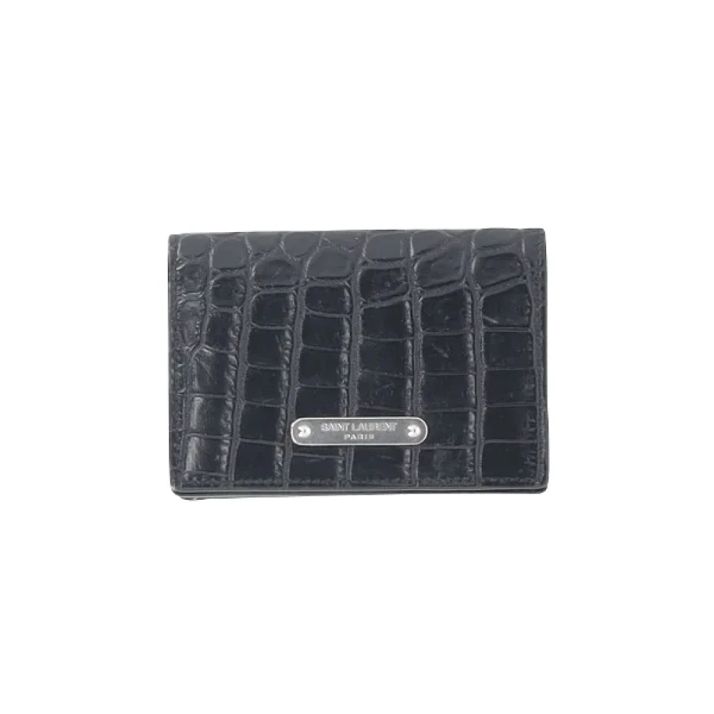 Yves Saint Laurent Vintage Pre-owned Leather wallets Black Heren