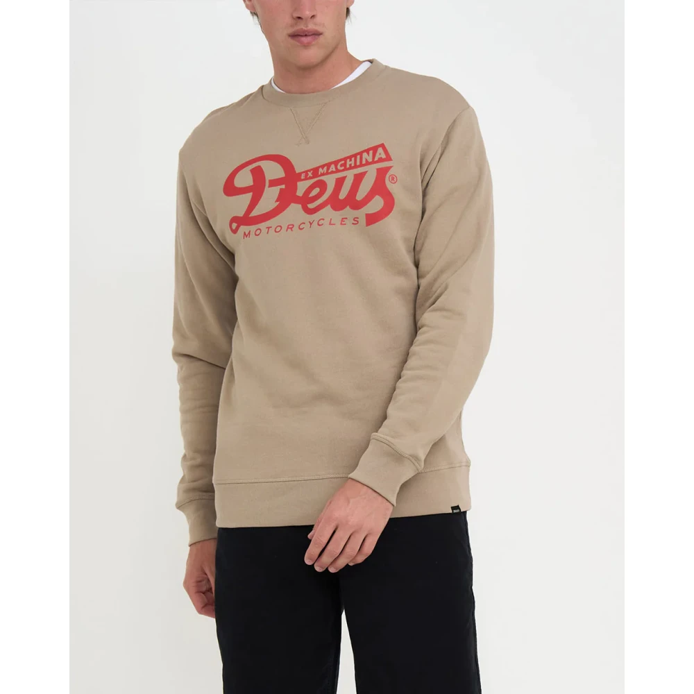Deus Ex Machina Khaki Relief Crew Sweatshirt Beige Heren