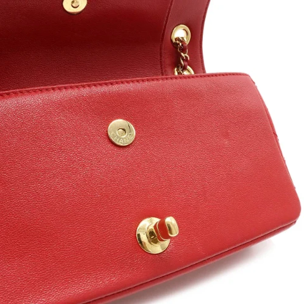Chanel Vintage Pre-owned Leather crossbody-bags Red Dames