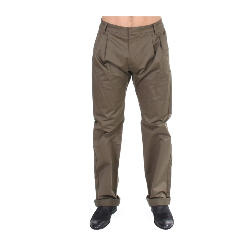 Gianfranco Ferré Groene Comfort Straight Leg Broek Green Heren