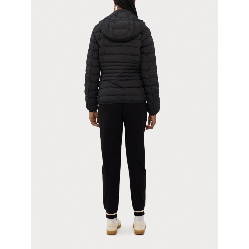 Emporio Armani EA7 Zwarte Bomberjack met Logohoofd Black Dames