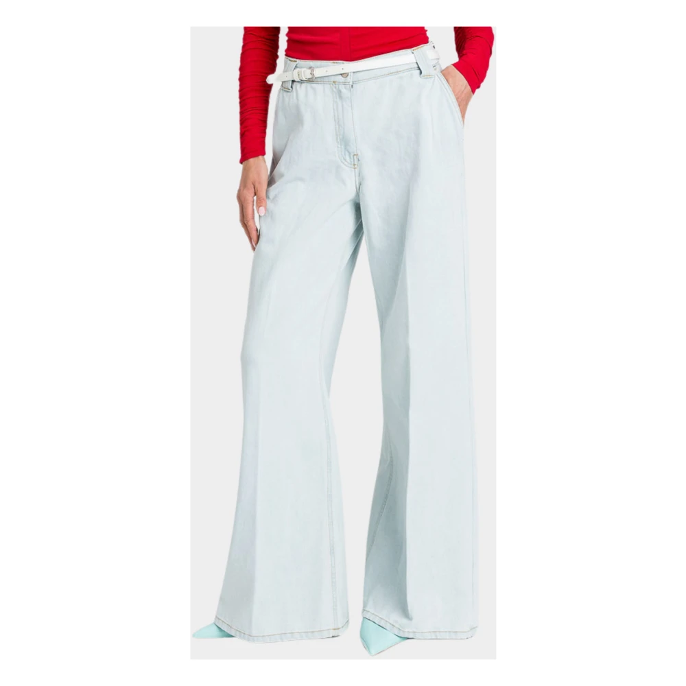 Twinset Wijde Denim Jeans Blue Dames