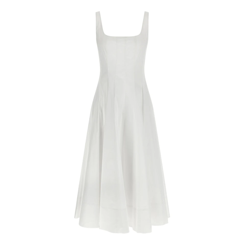 Staud , Midi Dresses, Female, White, 2XS, Wells Midi Dress
