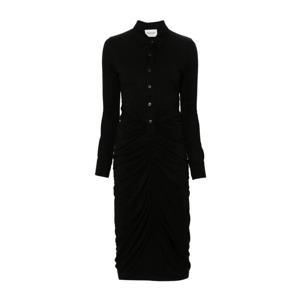 Isabel Marant Étoile Zwarte Ivalia Jurk Black Dames