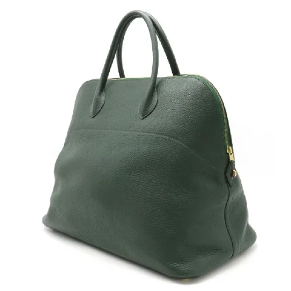 Hermès Vintage Pre-owned Leather travel-bags Green Dames