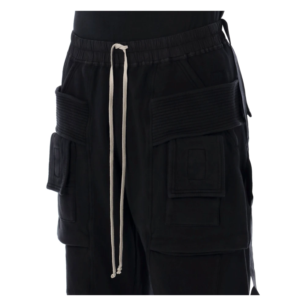 Rick Owens Zwarte Cargo Joggingbroek Aw23 Black Heren