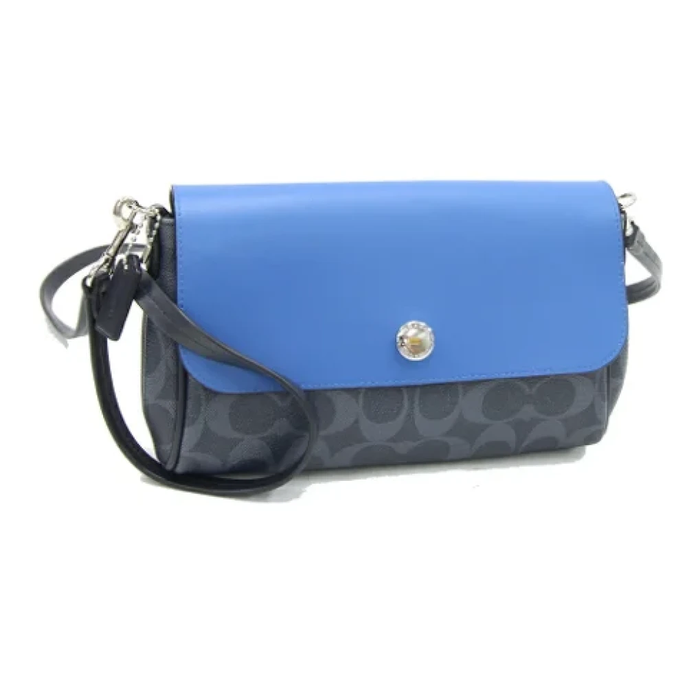 Coach Pre-owned Leather shoulder-bags Blue Dames