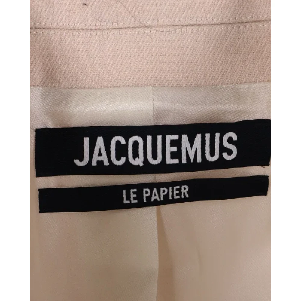 Jacquemus Pre-owned Wool outerwear Beige Dames