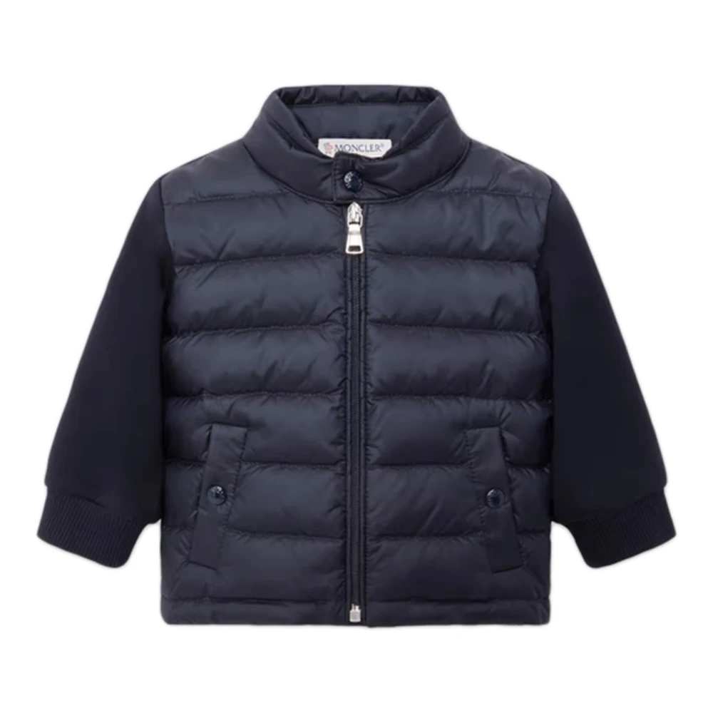 Moncler Blå Tröja med Snap Button Stängning Blue, Pojke