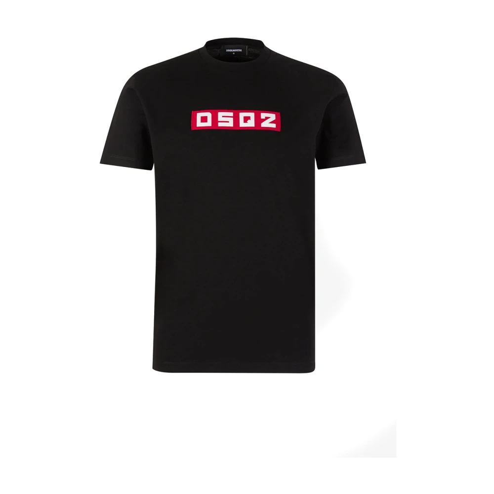 Dsquared2 Zwarte T-shirt & Polo Collectie Black Heren