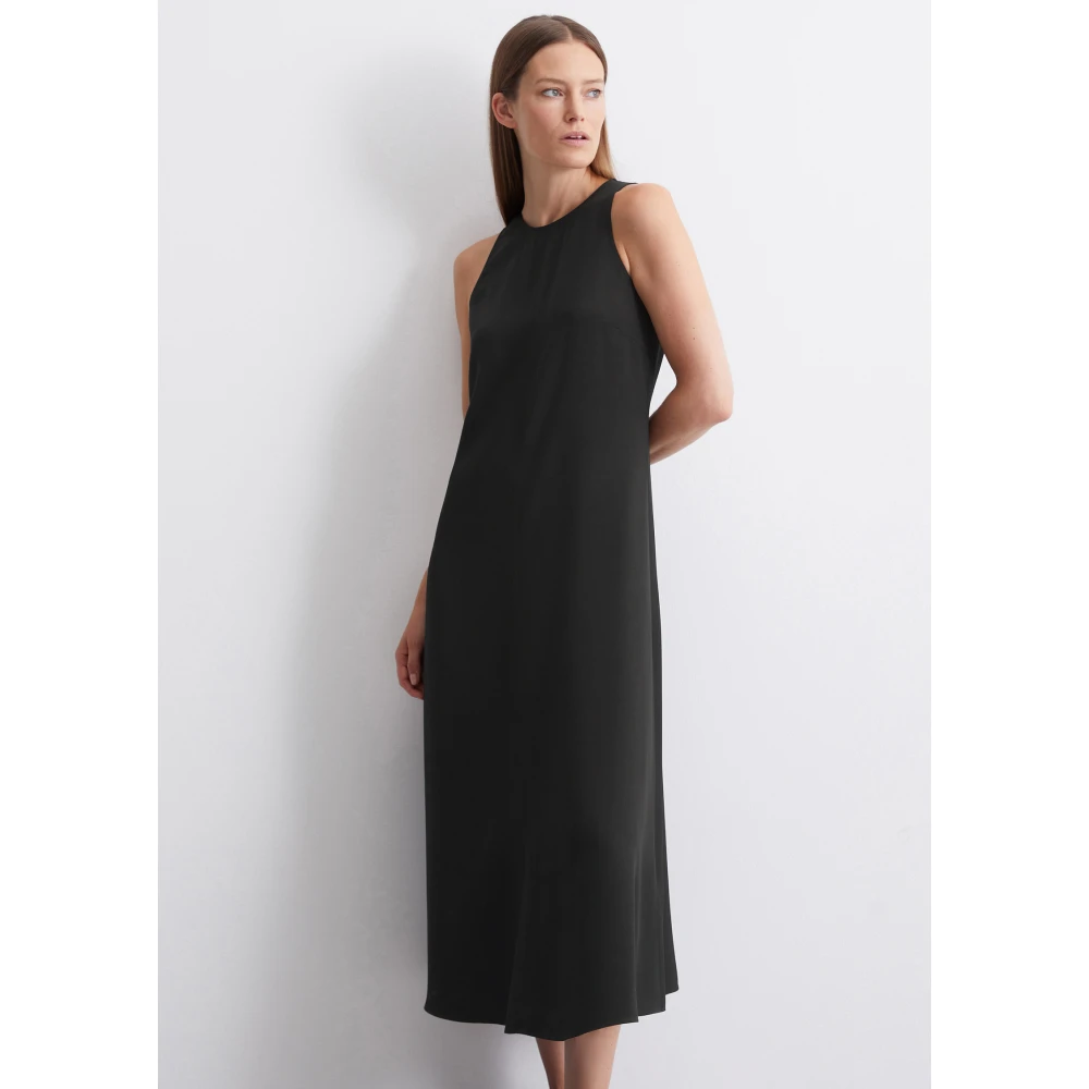 Marc O'Polo Mouwloze A-lijn jurk Black Dames
