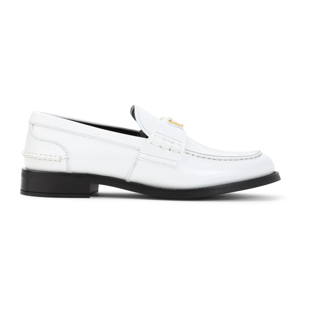 Prada Women's White Loafer Shoes Elegant Footwear Choice