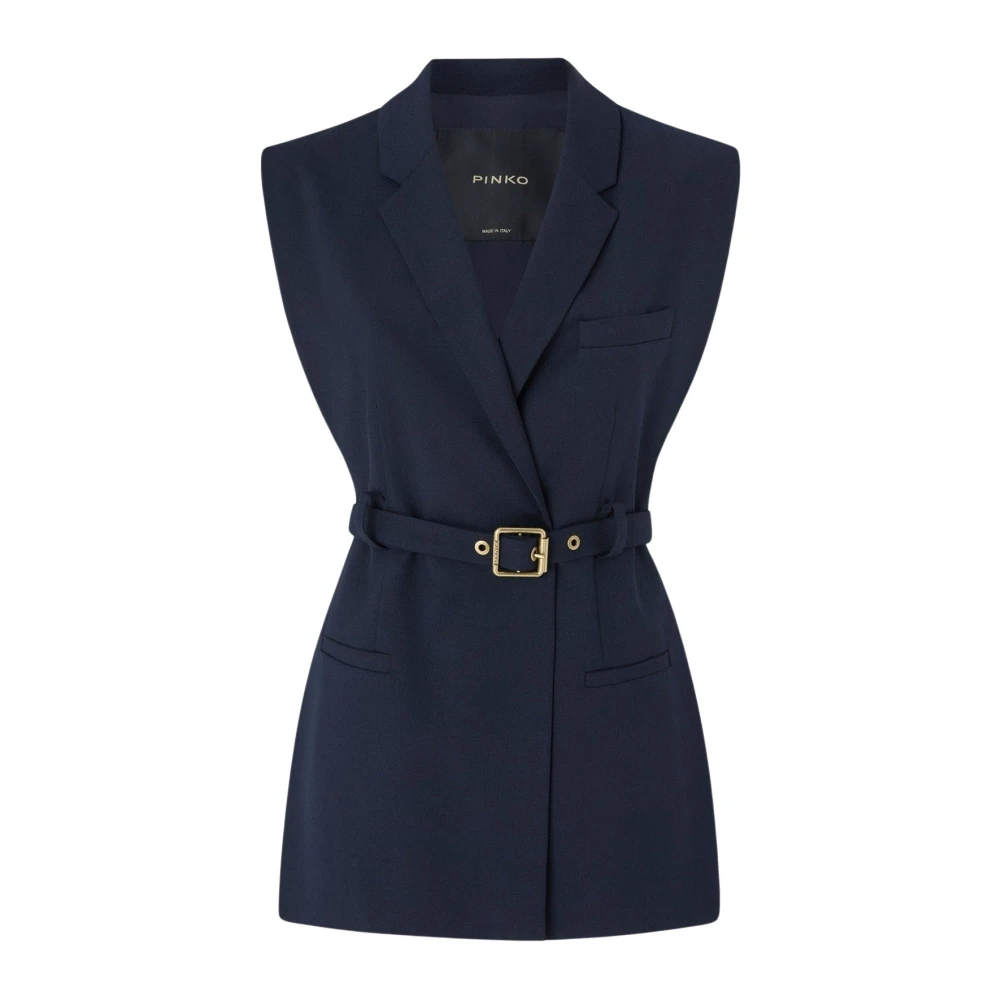 Pinko Women's Blue - Vest With Open Sides And Belt - 40 - Image 3