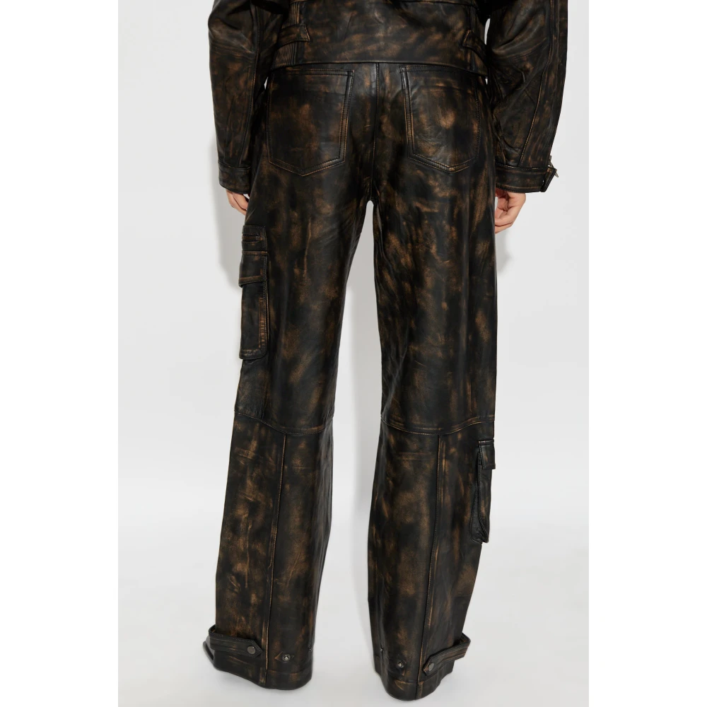 Gestuz Leren broek Lineragz Brown Dames