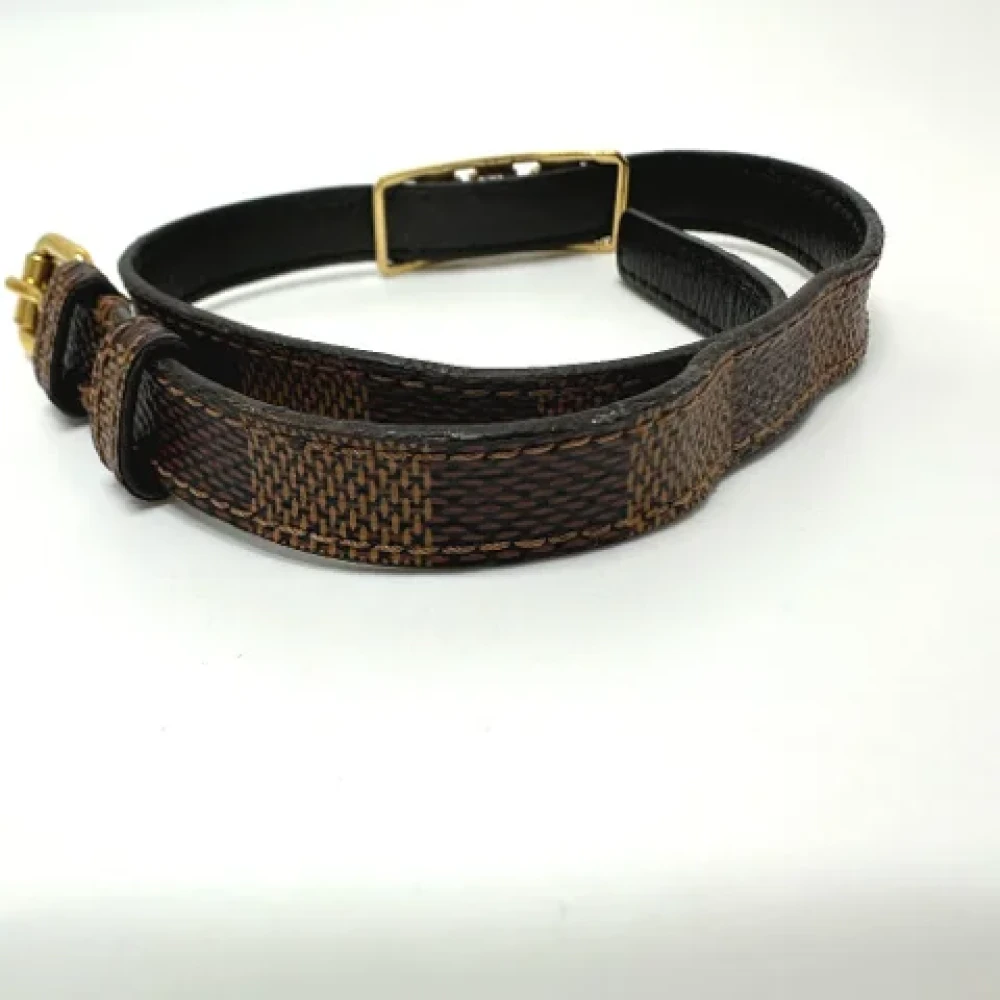 Louis Vuitton Vintage Pre-owned Cotton belts Brown Dames