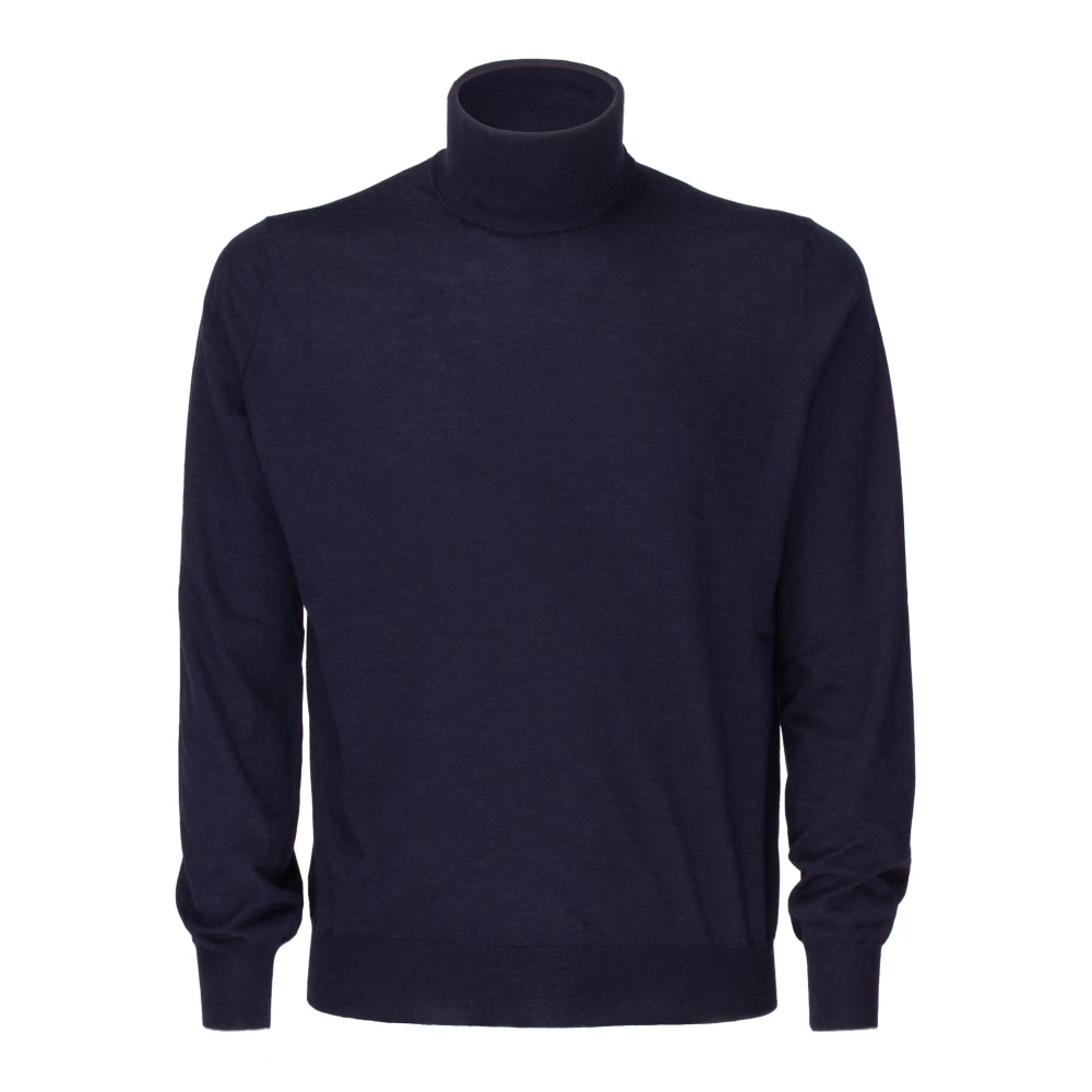 Brunello Cucinelli Cashmere Wool Turtleneck Sweater Blue, Herr