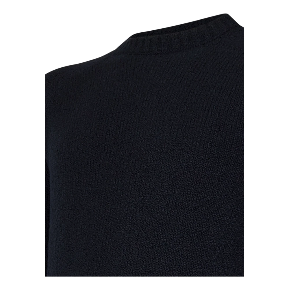 Drumohr Blauwe Crew Neck Merino Wol Trui Blue Heren