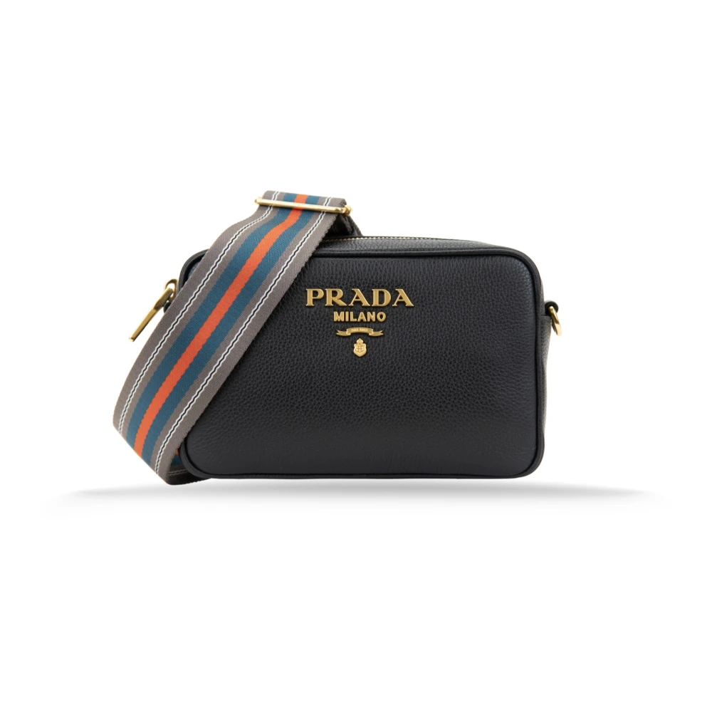 Prada Women's Black Shoulder Bag Zipper Stylish