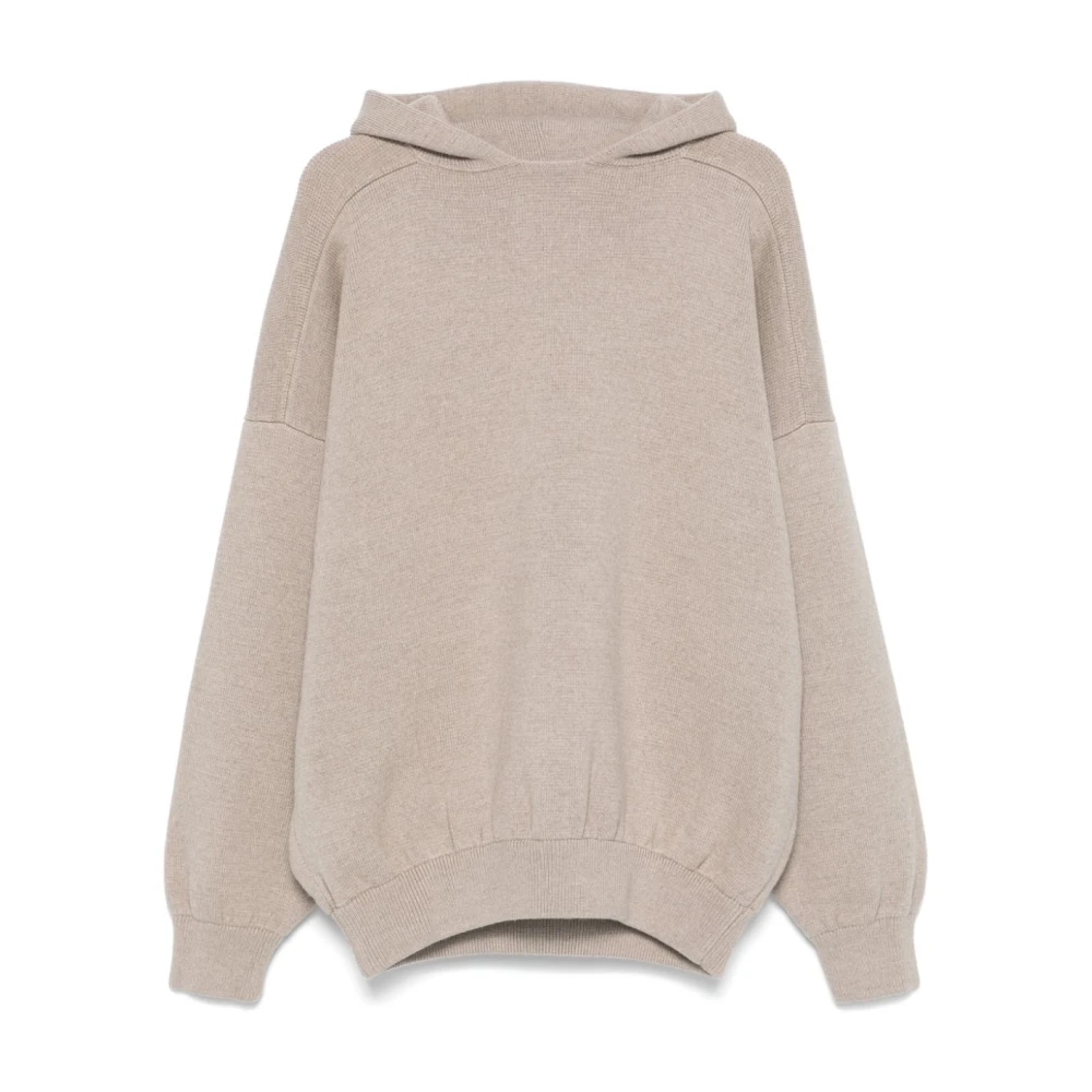 Fear Of God Men's Beige Hoodies, M, Knitted Hooded Jumper