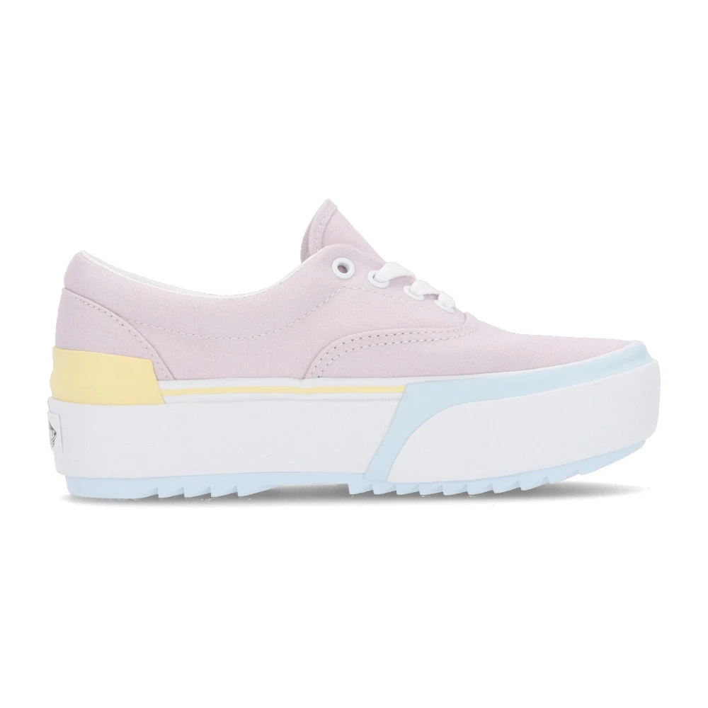 Vans Women's Pink Pastel Low Top Sneaker With Platform
