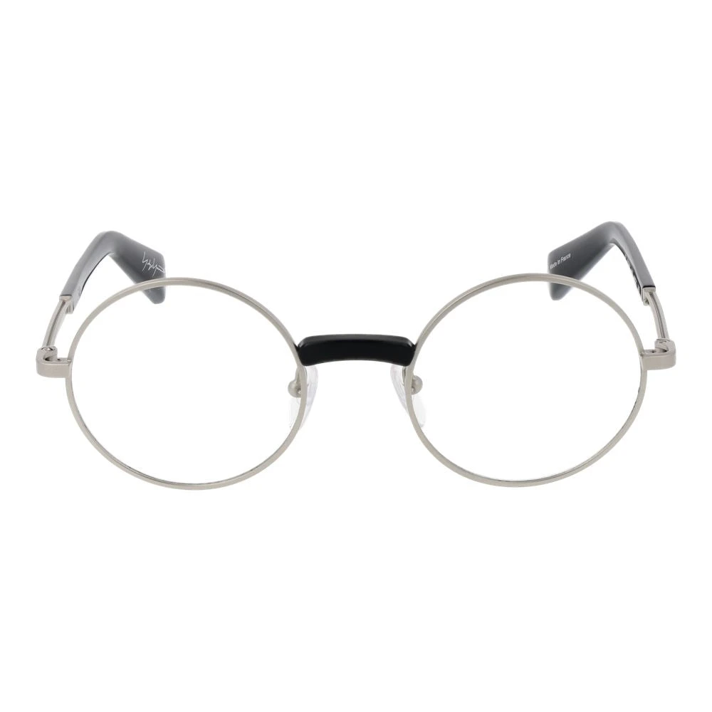 Yohji Yamamoto Men's Gray Glasses, One Size, Silver Round Optical Frames