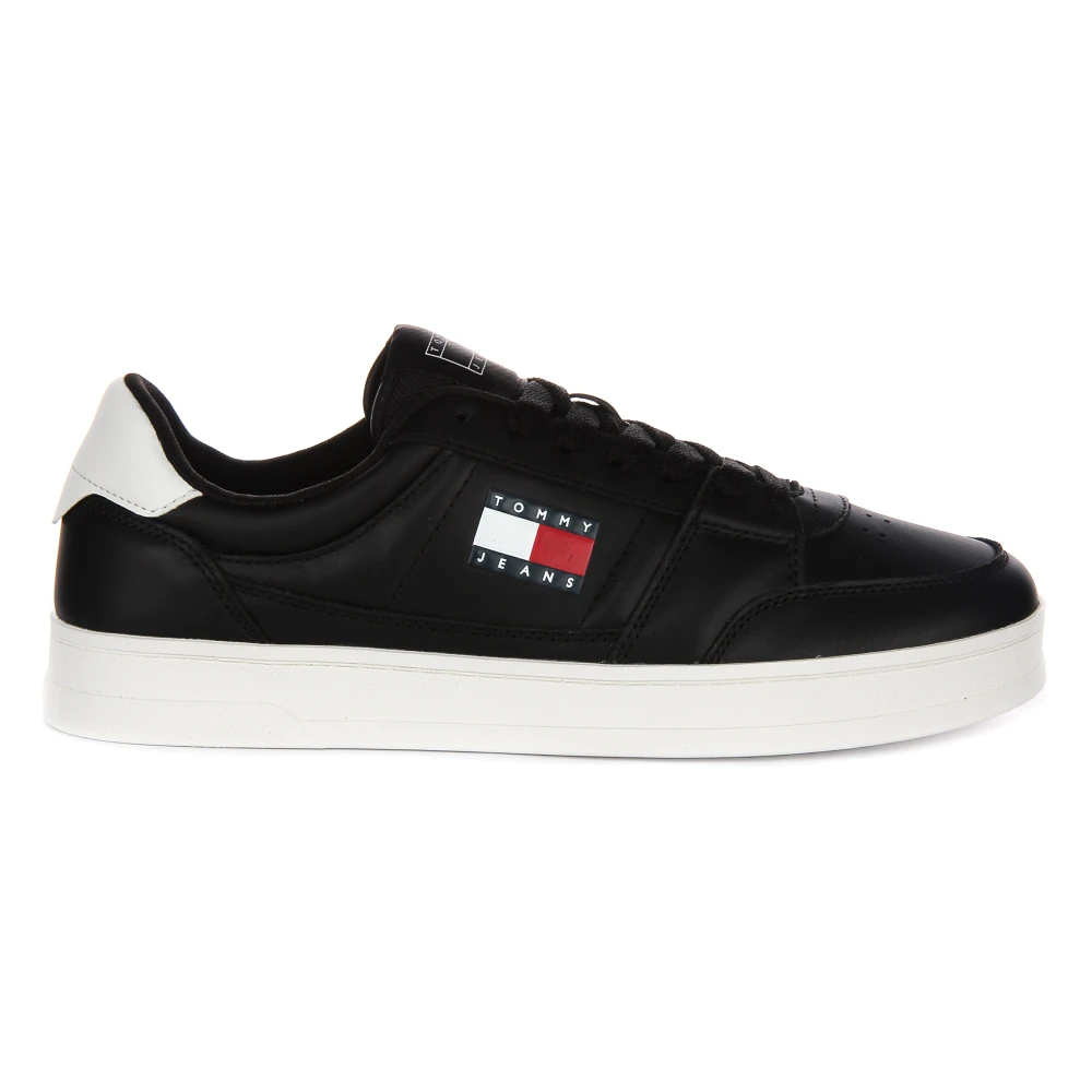 Tommy Jeans Men's Black Greenwich Leather Trainers
