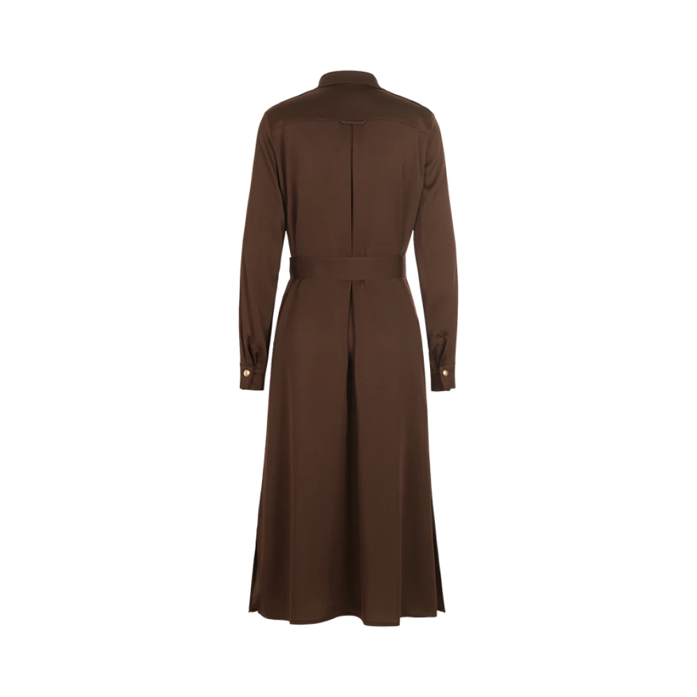 RIANI Elegante chocoladebruine jurk met gouden details Brown Dames
