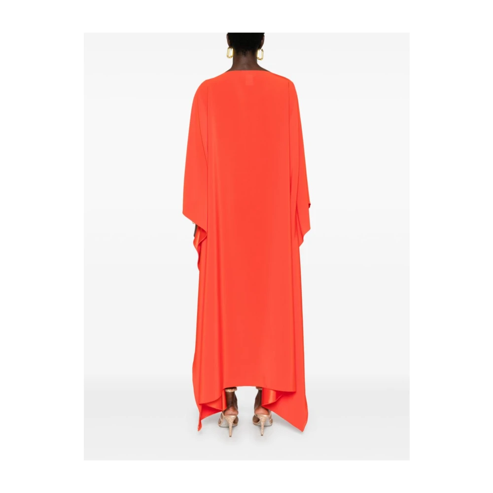 Gianluca Capannolo Oranje Bootnek Kaftan Jurk Orange Dames