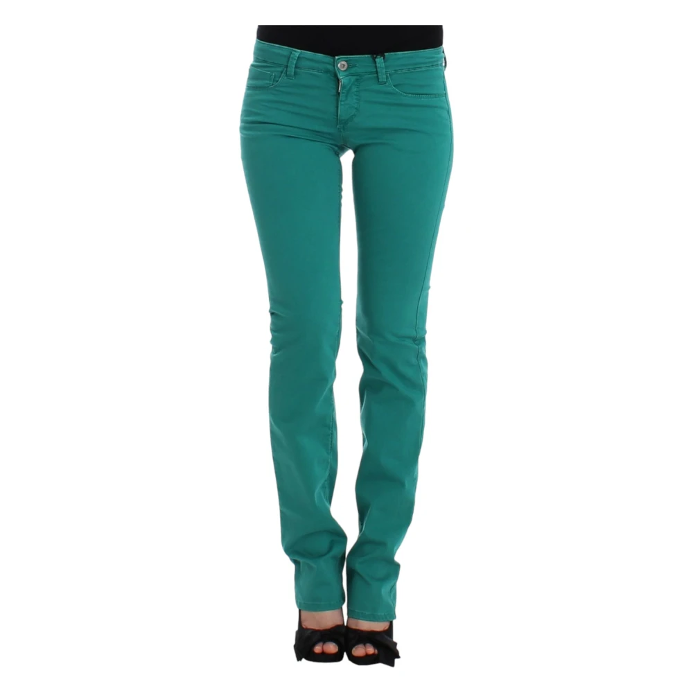 Costume National Groene Straight Leg Jeans Elegant Stijl Green Dames