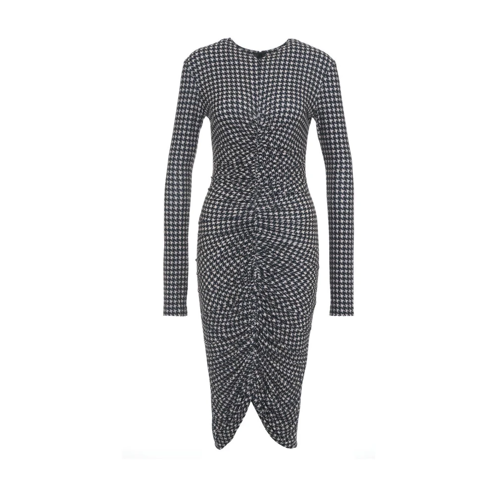 Norma Kamali Zwarte Gerimpelde Stretch Jurk Aw24 Black Dames