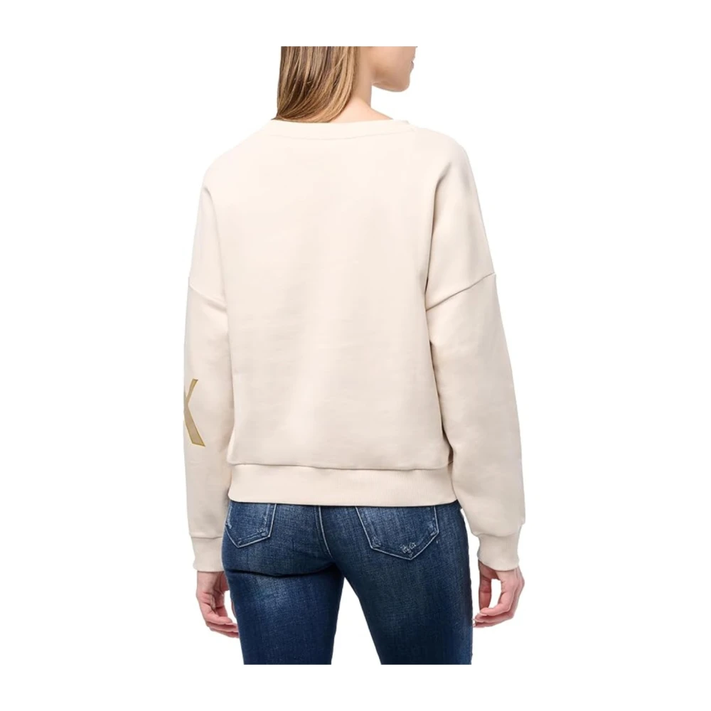 Armani Exchange Klassieke Sweater Beige Dames