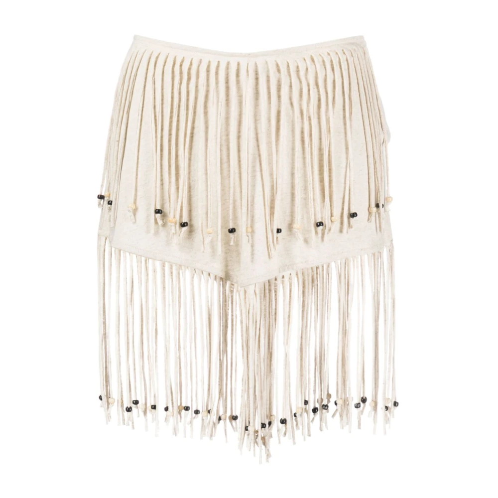 White fringe hot sale skirt set