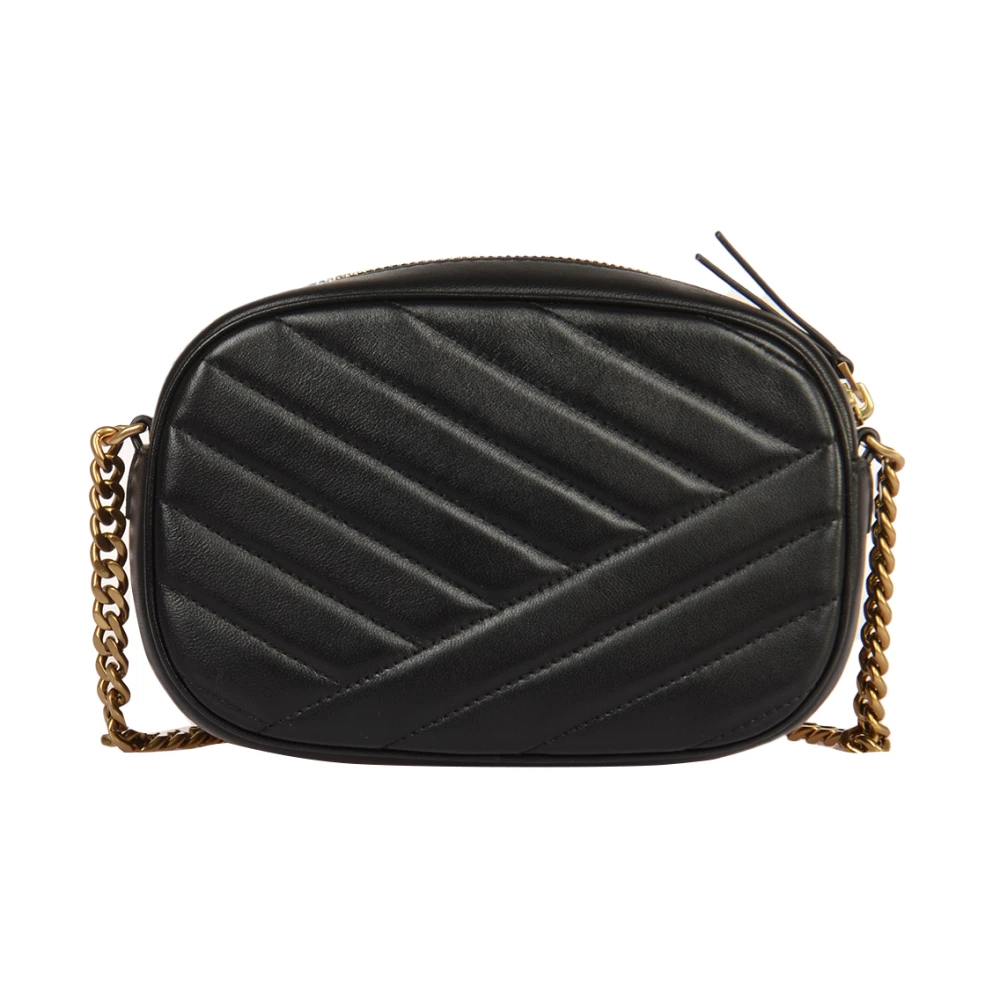 TORY BURCH Zwarte Chevron Cameratas Black Dames
