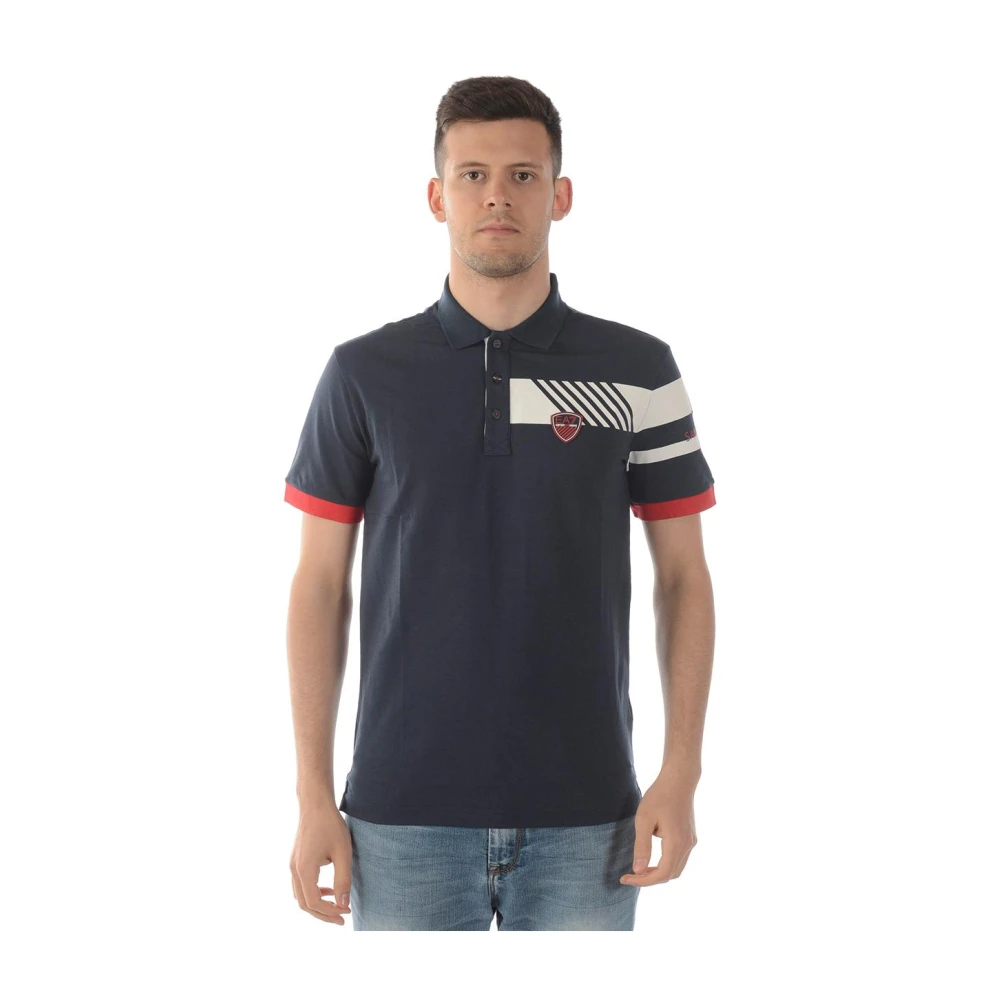 Emporio Armani EA7 Polo Shirts Blue, Herr