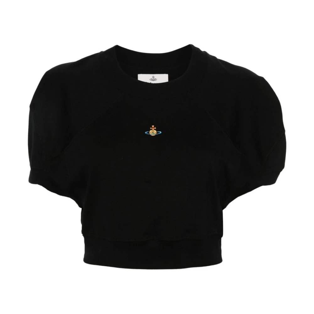 Vivienne Westwood Zwart Jersey Crew Neck T-shirt Black Dames