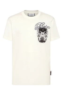 Round Neck T-Shirt Glass Skull