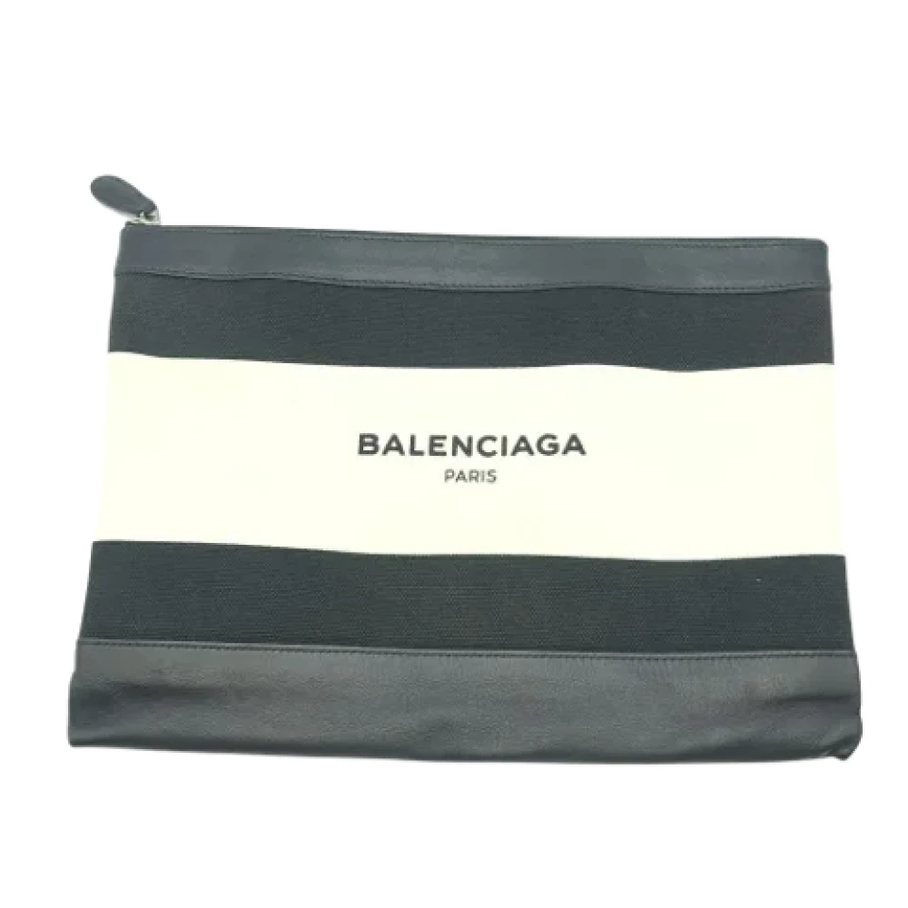 Balenciaga Vintage Pre-owned Canvas clutches Black Dames