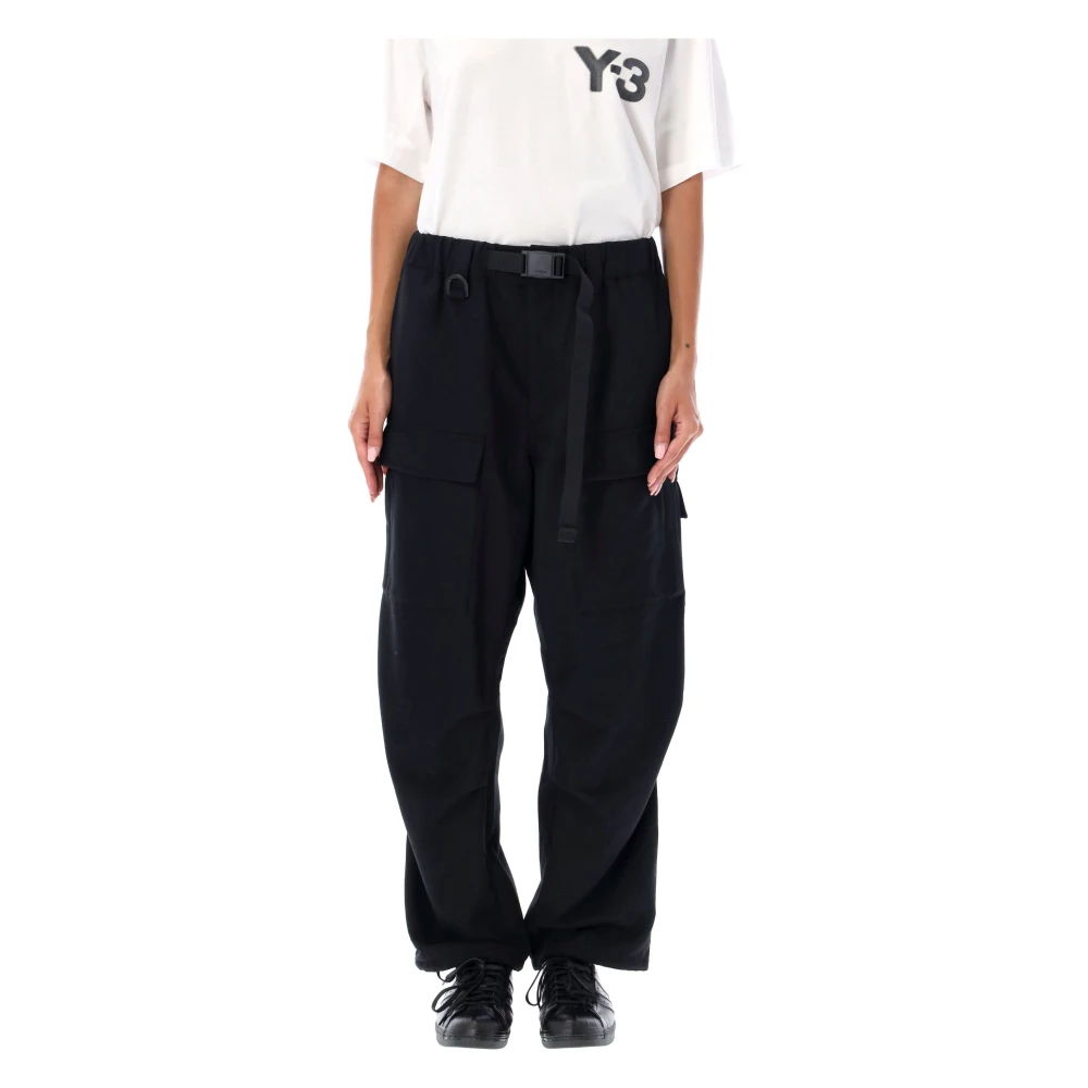 Y-3 Zwarte Cargo Joggingbroek Aw24 Black Dames