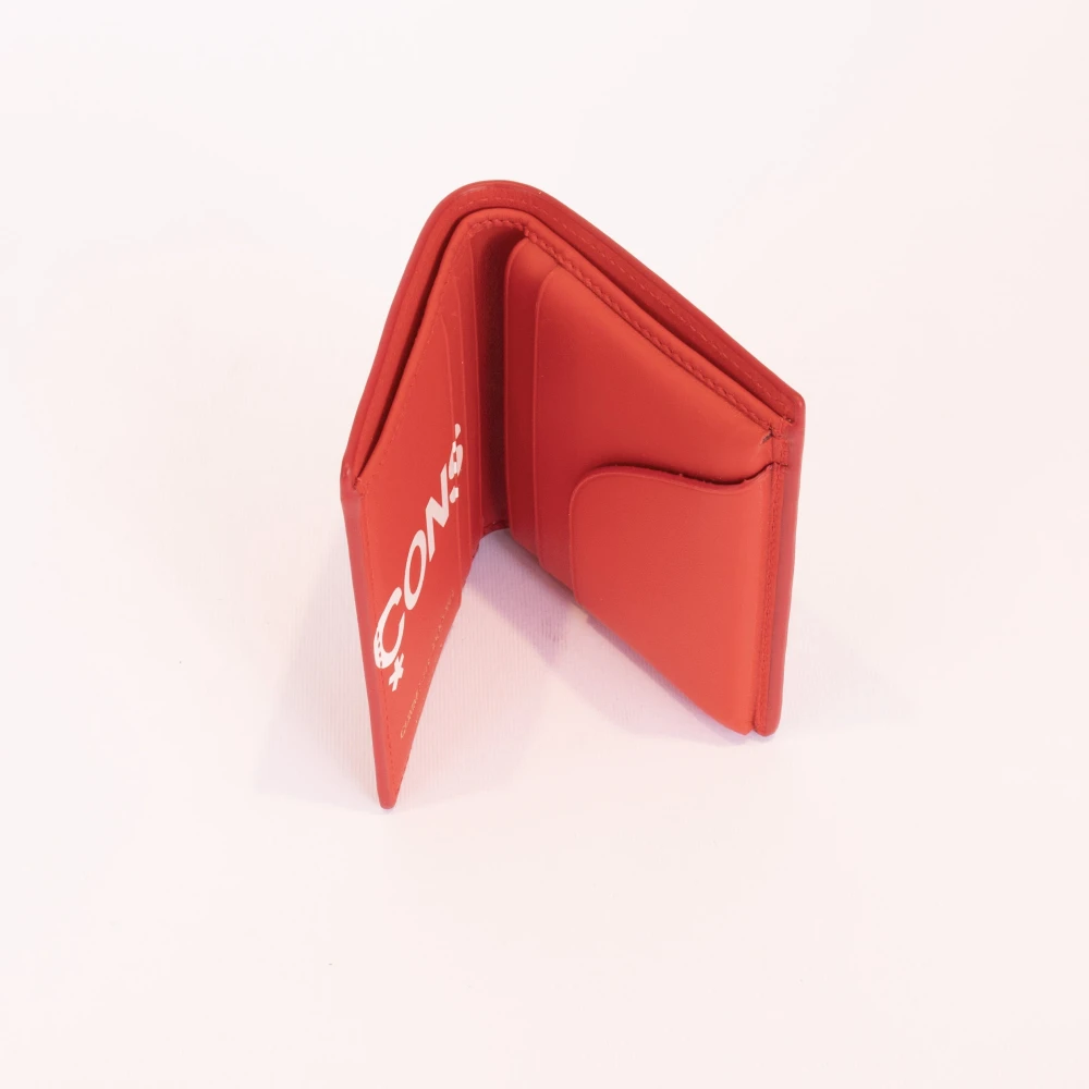 Comme des Garçons Logo Portemonnee Groot Rood Red Dames