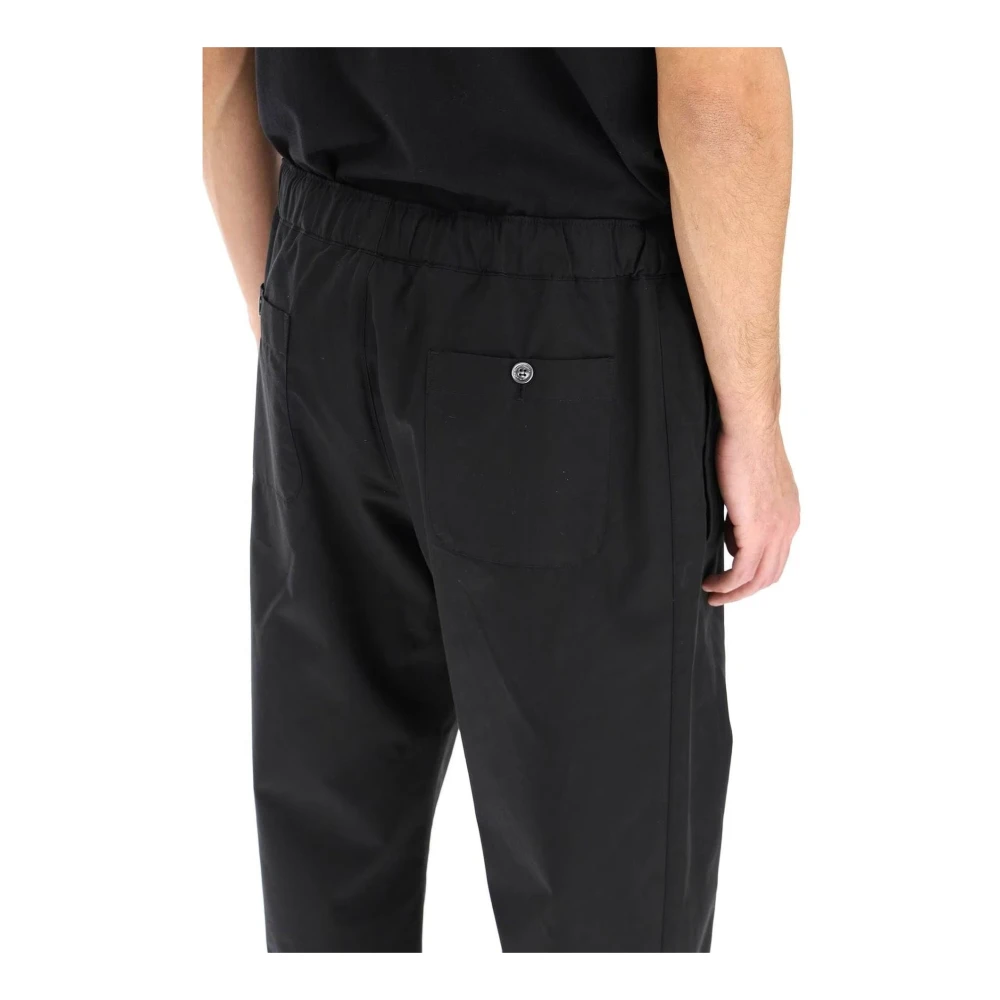 alexander mcqueen Katoenen Broek Elastische Taille Mannen Black Heren