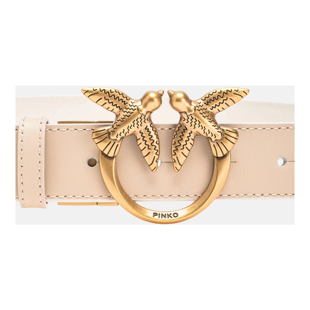 pinko Love Berry Monogram Debossed Riem White Unisex