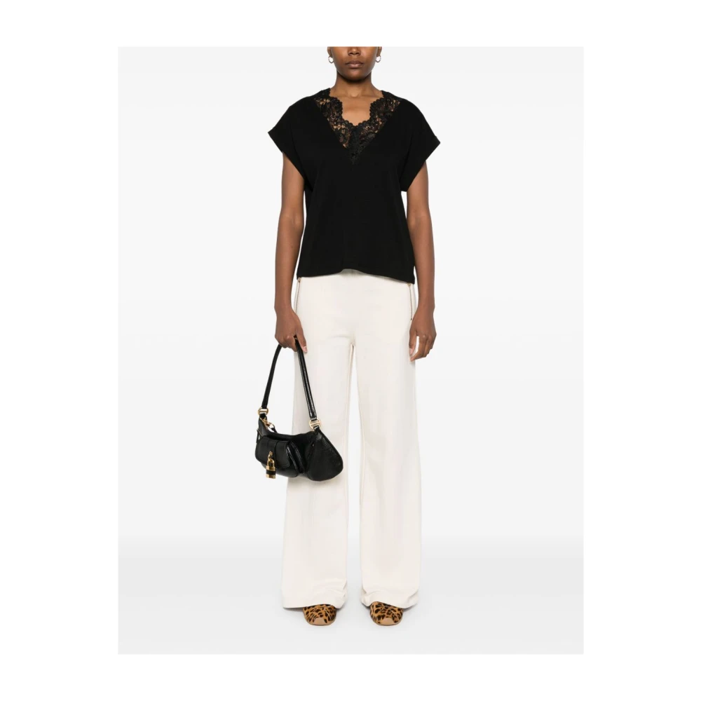Twinset Zwarte T-shirts en Polos Collectie Black Dames
