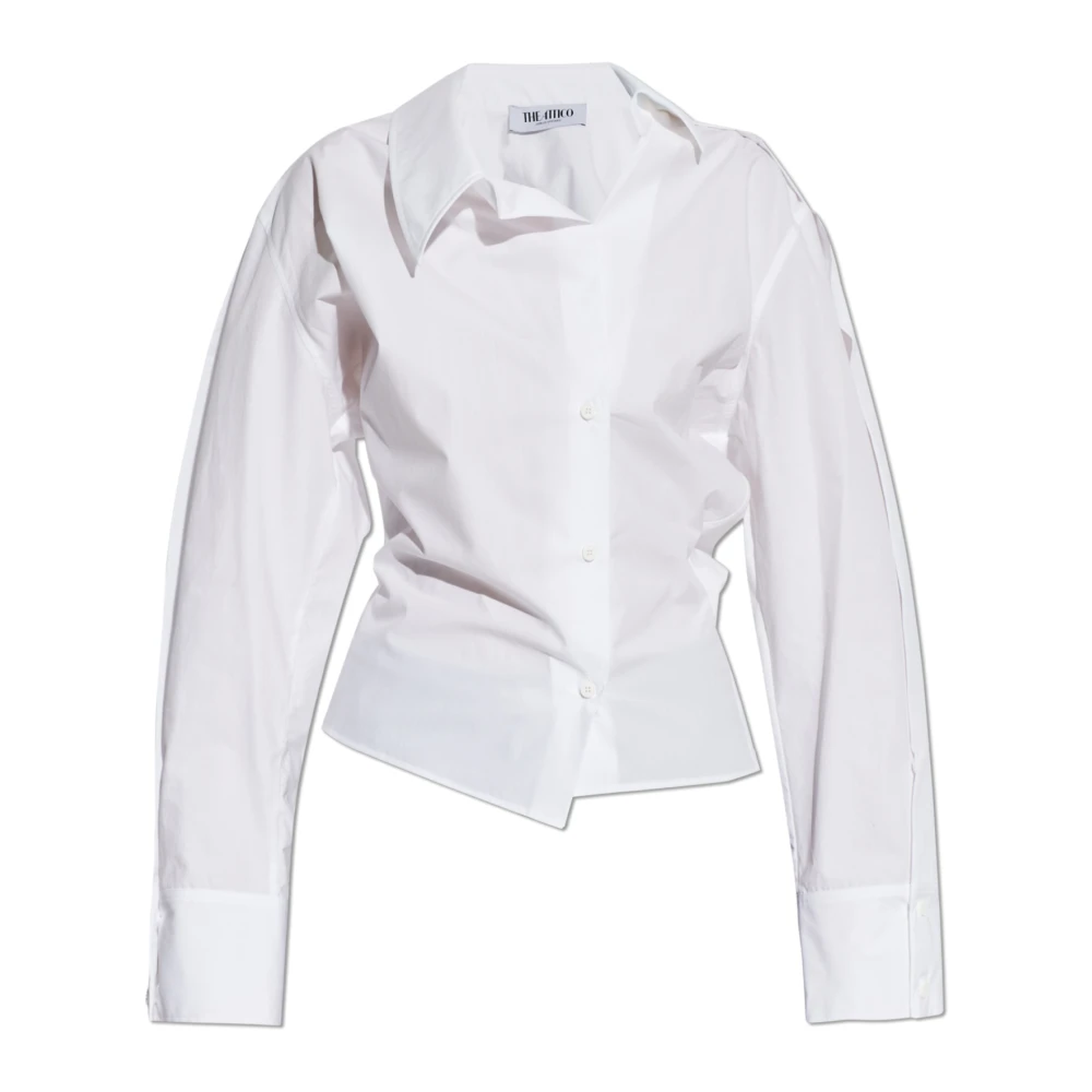 The Attico Women's White Asymmetrical Shirt - Shirts - M - Blouses & Shirts