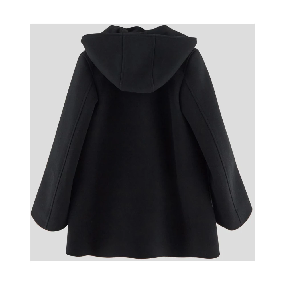 Valentino Garavani Warme Wollen Jas voor Stijlvolle Look Black Dames