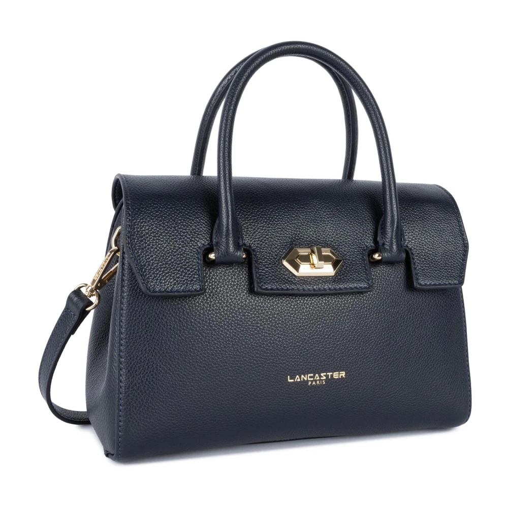 Lancaster Flap Handtas met Metalen Sluiting Blue Dames