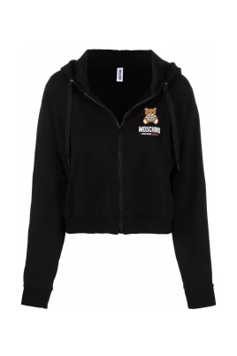 Fullzip Sweatshirt med Teddy-logga och huva