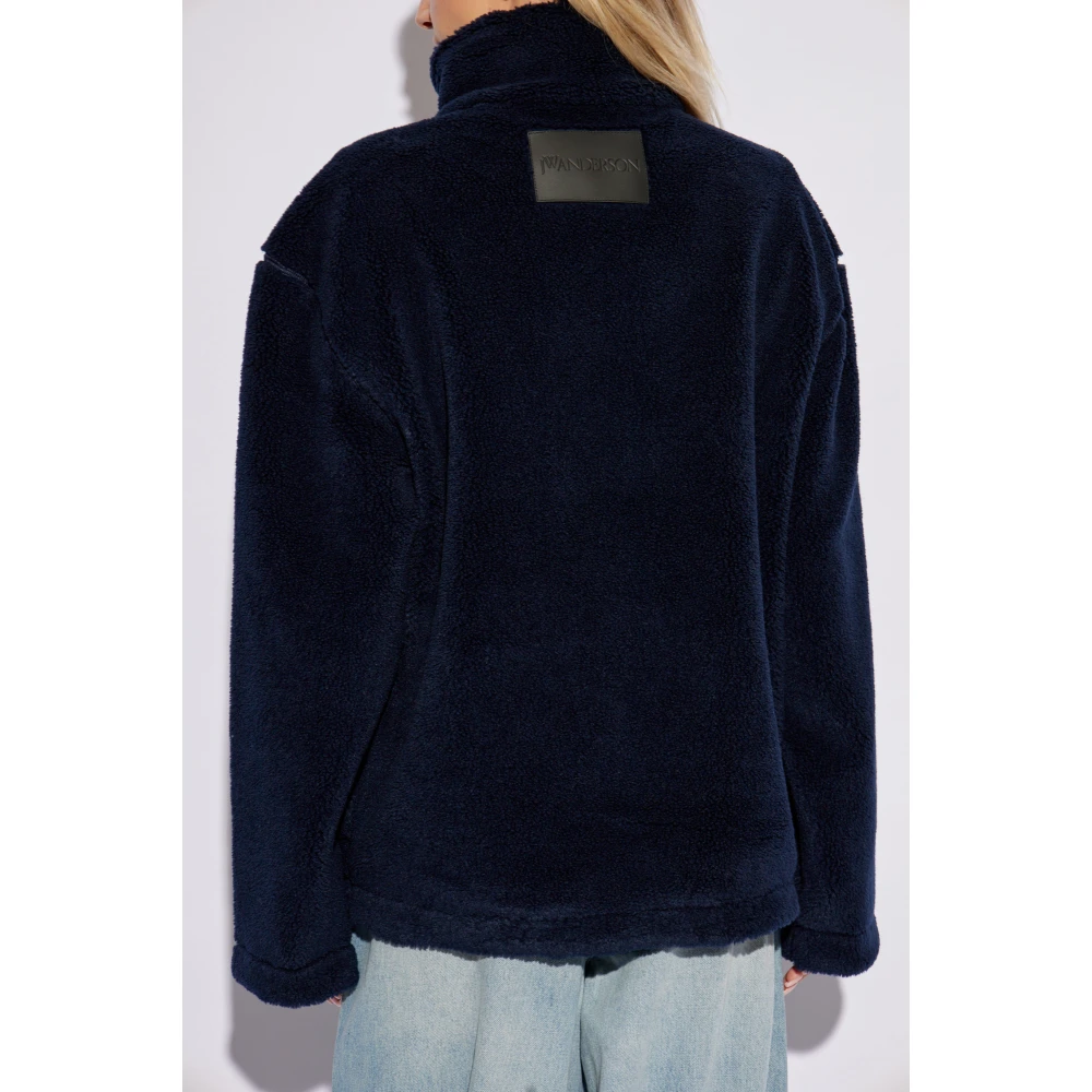 JW Anderson Fleece sweatshirt met print Blue Dames