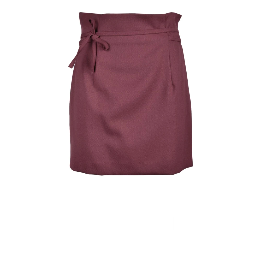 Erika Cavallini Elegante Wollen Stretch Rok Purple Dames