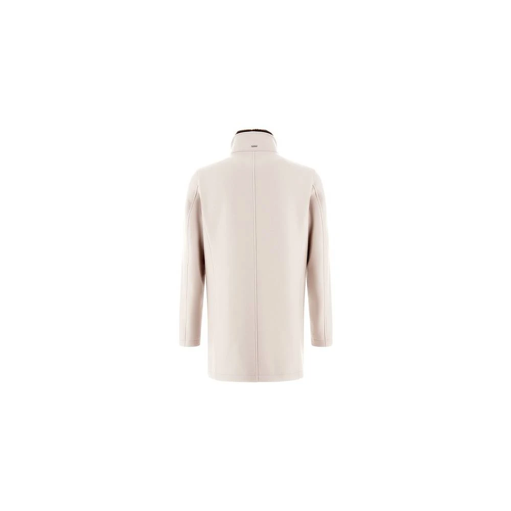 Herno Faux Fur Autojas met Kraag White Heren